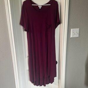LuLaRoe Rich Burgundy Dress